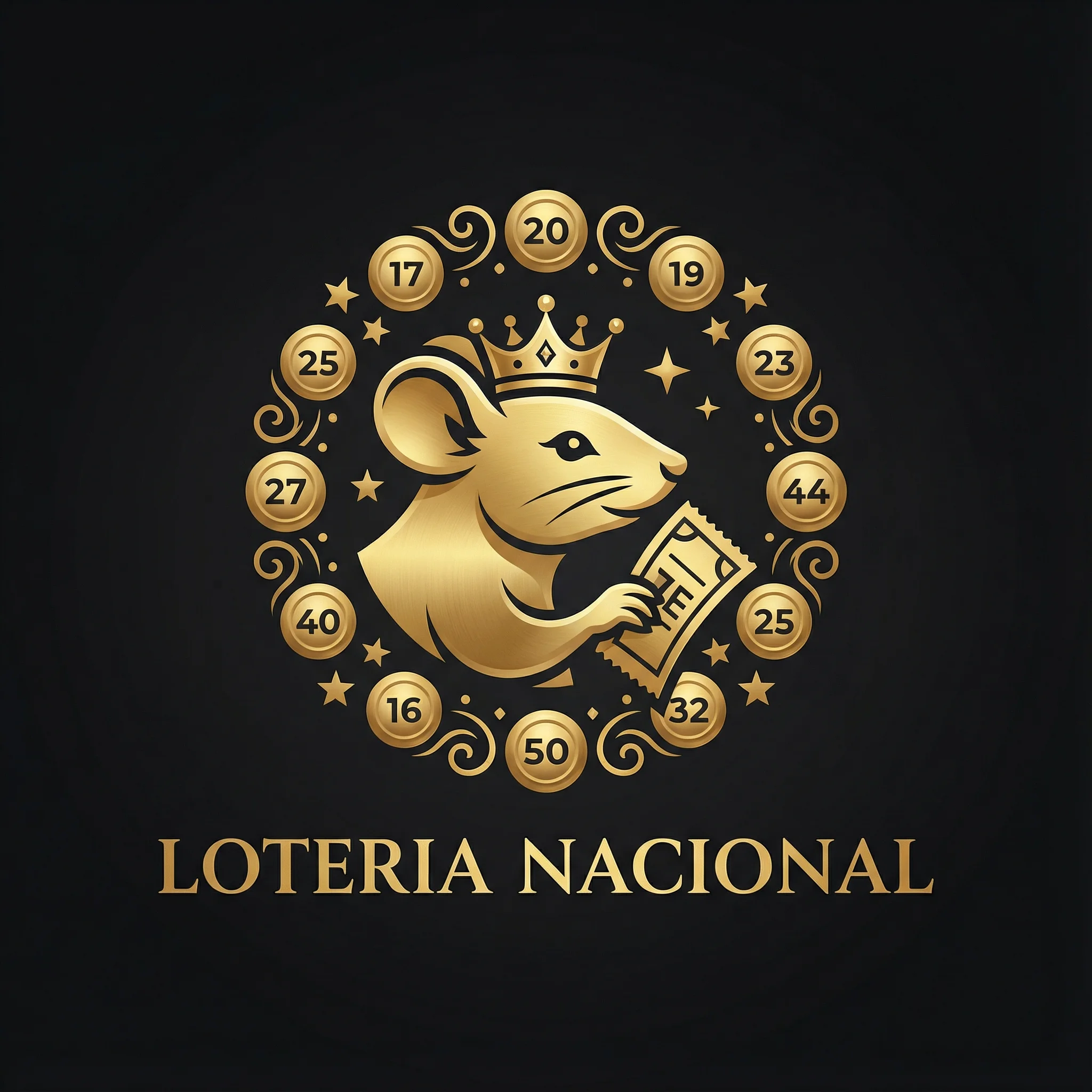 Loteria Nacional logo ratón dorado casino México